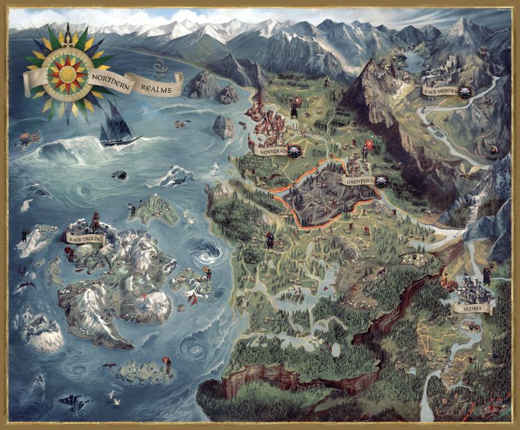 witcher 3 physical map